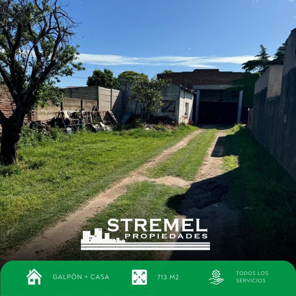 Venta de Galpon y Casa para Refaccionar en Calle Harriott