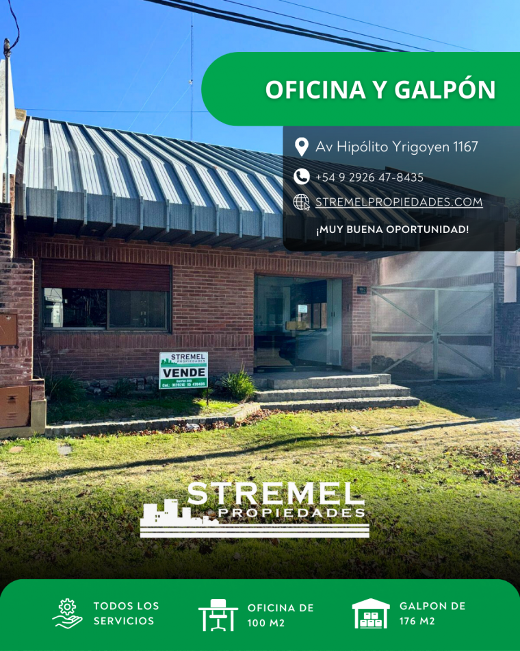 Oficina + galpon en venta