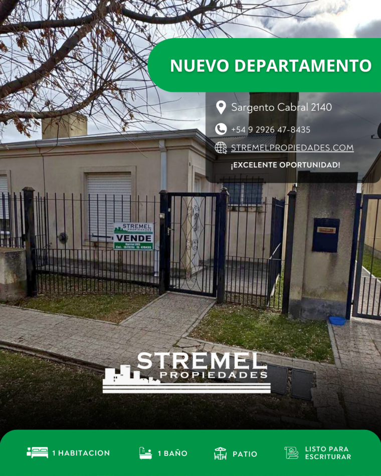 Nuevo departamento